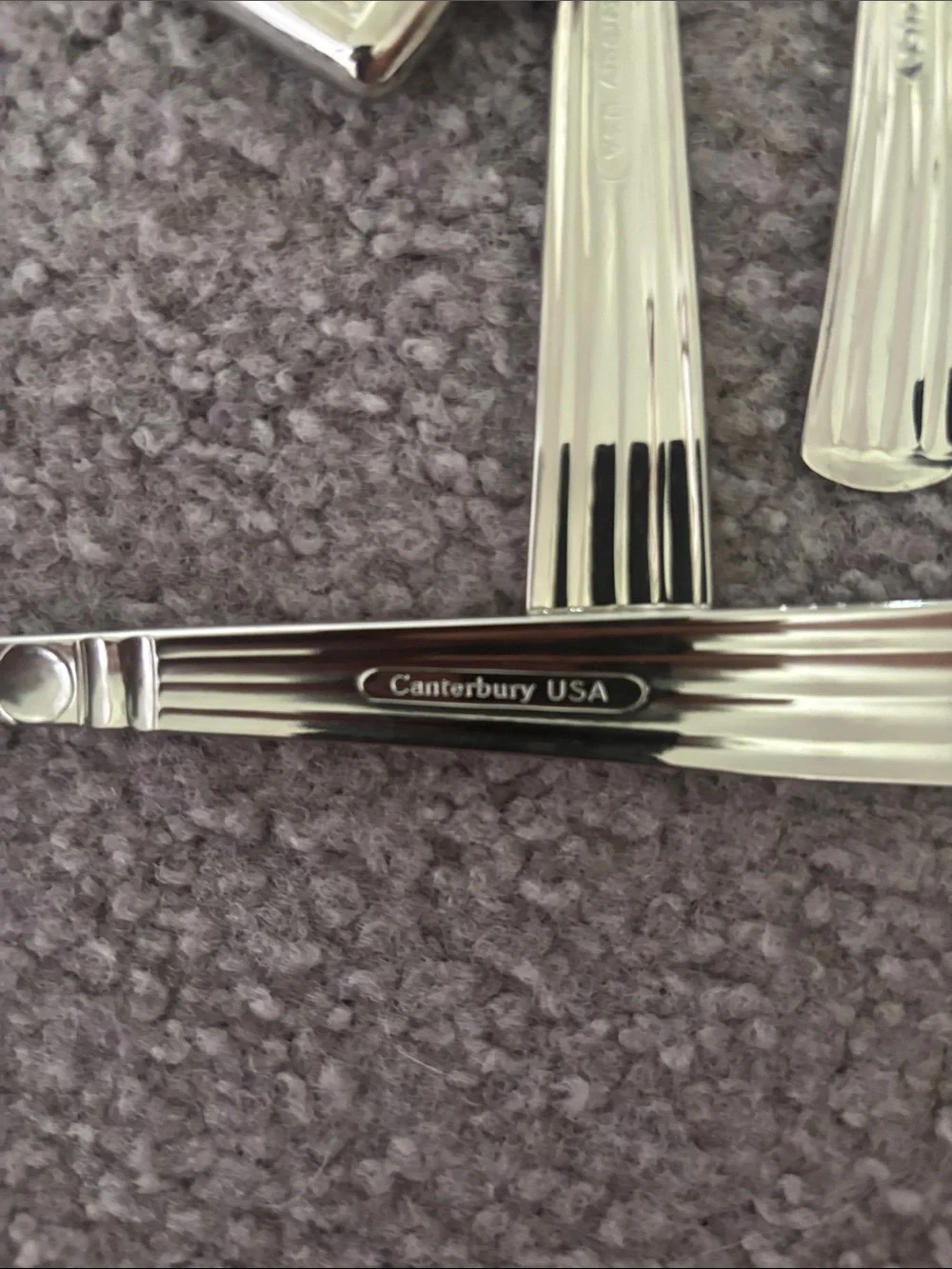 Vintage sherrill Canterbury Vienna new stainless steel flatware,45 pieces